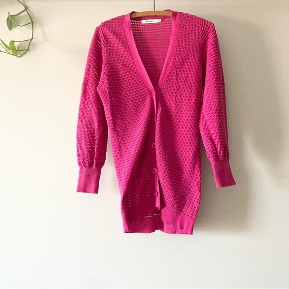 Moussy Laser‎ Cut Button Down Cardigan - Picture 1 of 6